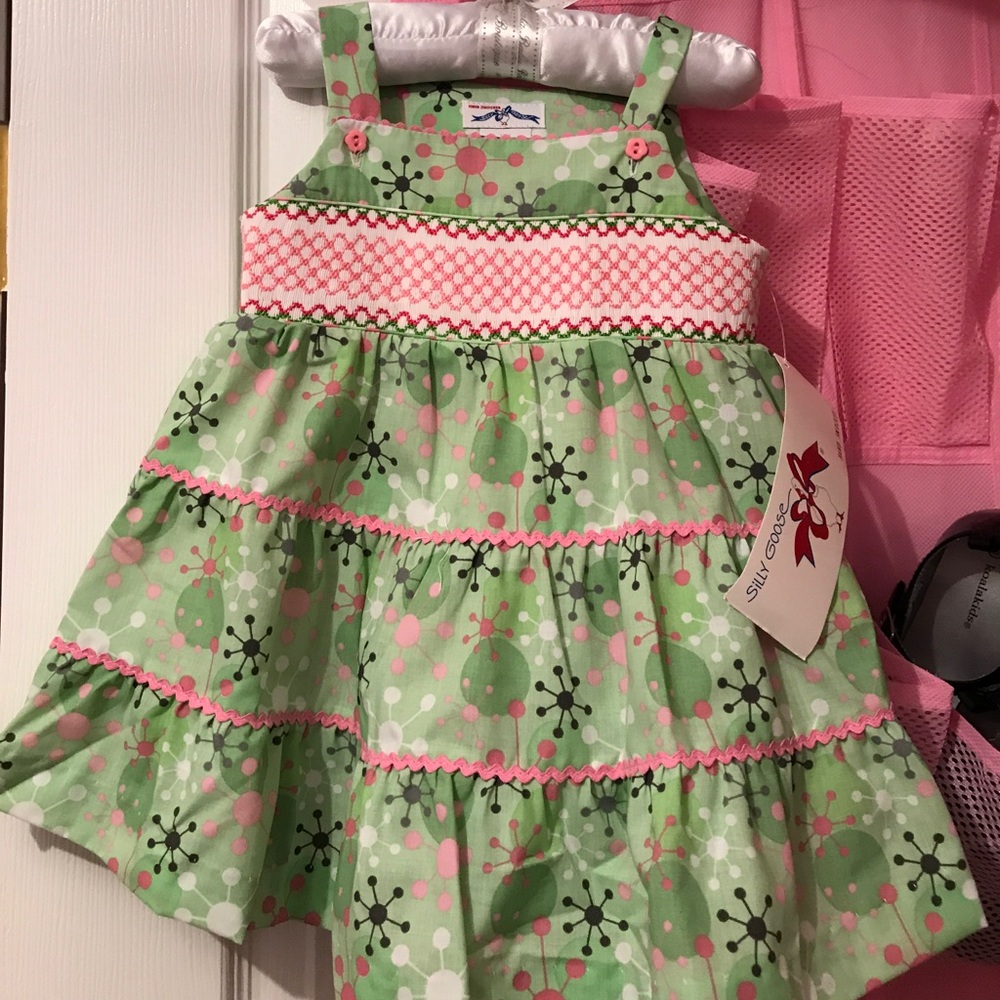 Silly Goose Smocked Dress size 12 mo